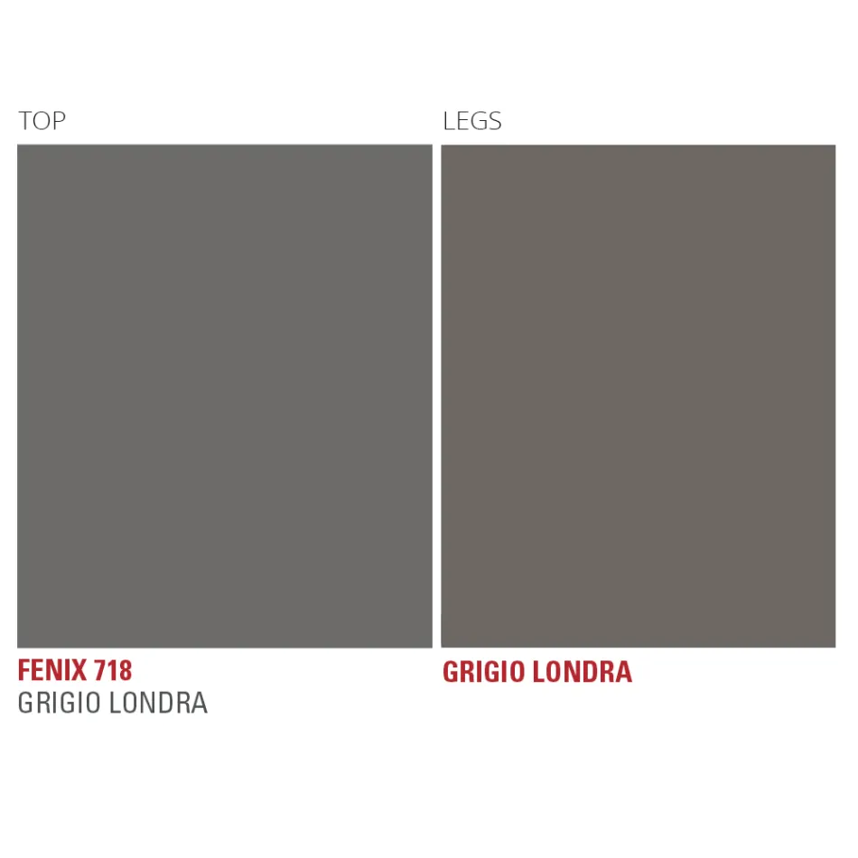 Tavolinë ngrënie në Fenix dhe Metal të lyer Prodhuar në Itali - Dotto Viadurini