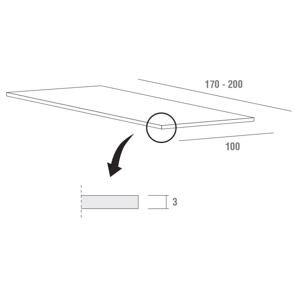 Tavolinë ngrënie në Fenix dhe Metal të lyer Prodhuar në Itali - Dotto Viadurini