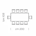 Tavolinë ngrënie në gri Fenix dhe çelik të llakuar Prodhuar në Itali - Settimmio Viadurini