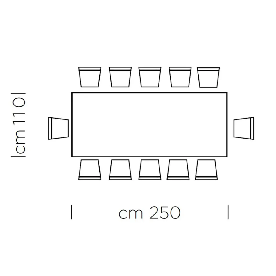 Tavolinë ngrënie në gri Fenix dhe çelik të llakuar Prodhuar në Itali - Settimmio Viadurini