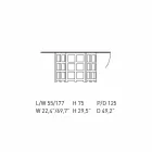 Tavolinë ngrënieje e ngjyrosur me ngjyrë të zezë e prodhuar në Itali - Sabatino Viadurini