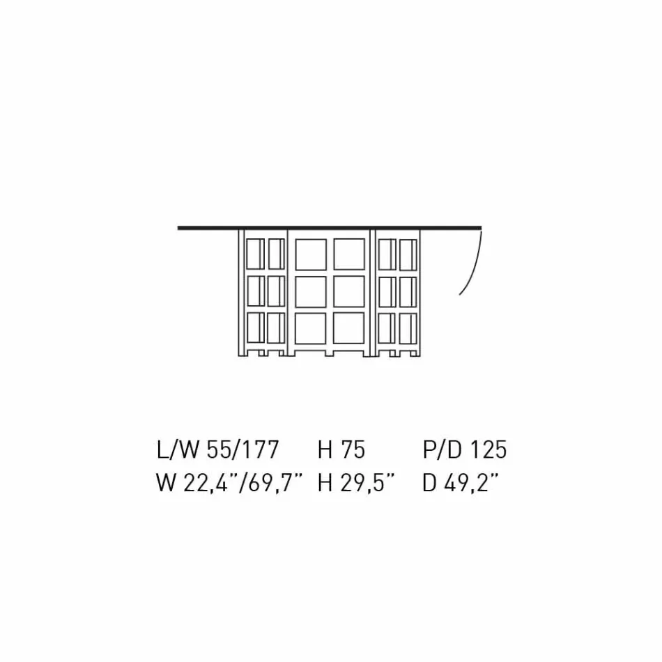 Tavolinë ngrënieje e ngjyrosur me ngjyrë të zezë e prodhuar në Itali - Sabatino Viadurini
