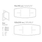 Tavolinë ngrënieje prej guri dhe metali Porcelani Prodhuar në Itali - Emilio Viadurini