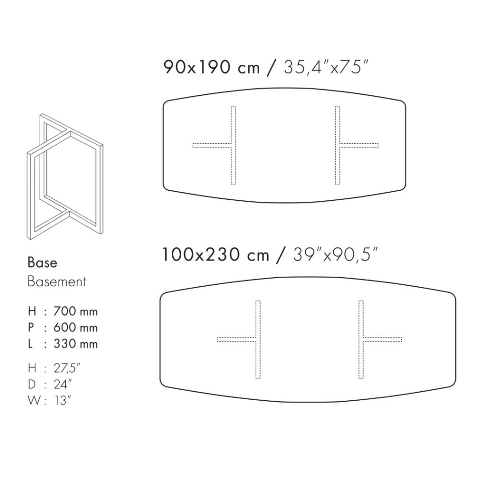 Tavolinë ngrënieje prej guri dhe metali Porcelani Prodhuar në Itali - Emilio Viadurini