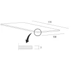 Tavolinë Ngrënie Hpl me Bazament Metal Made in Italy, Precious - Carlino Viadurini