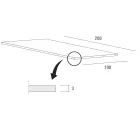 Tavolinë Ngrënie Hpl me Bazament Metal Made in Italy, Precious - Carlino Viadurini