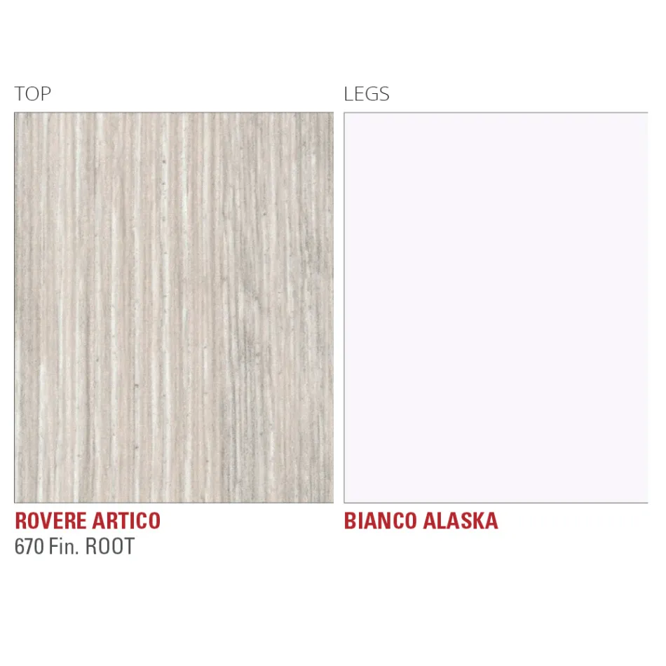 Tavolinë Ngrënie Hpl me Bazament Metal Made in Italy, Precious - Carlino Viadurini