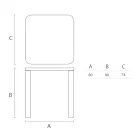 Tavolinë ngrënie Hpl me këmbë polietileni Prodhuar në Itali - Glen Viadurini
