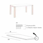 Tavolinë ngrënieje me efekt mermeri Hpl dhe metal llak i prodhuar në Itali - Jupiter Viadurini