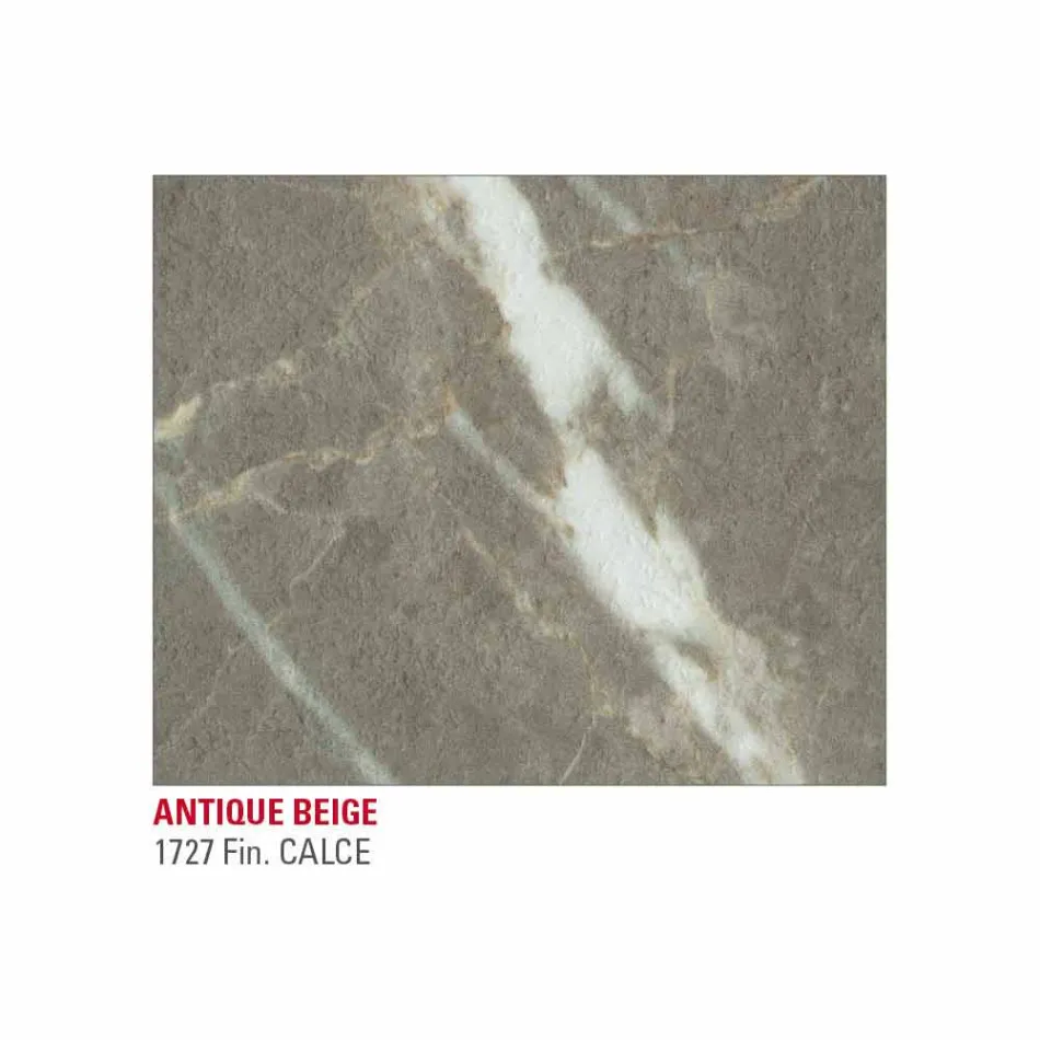 Tavolinë ngrënieje me efekt mermeri Hpl dhe metal llak i prodhuar në Itali - Jupiter Viadurini