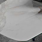 Tavolinë Ngrënie në Hipermermer dhe Çelik Prodhuar në Itali, Cilësi e Lartë - Ezzellino Viadurini
