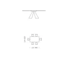 Tavolinë ngrënie në laminat HPL dhe me cilësi të lartë Prodhuar në Itali Çelik - Dalmat Viadurini