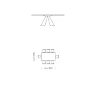 Tavolinë ngrënie në laminat HPL dhe me cilësi të lartë Prodhuar në Itali Çelik - Dalmat Viadurini