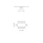 Tavolinë ngrënie në laminat HPL dhe me cilësi të lartë Prodhuar në Itali Çelik - Dalmat Viadurini