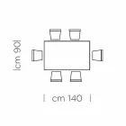 Tavolinë ngrënie në HPL Laminat dhe Fine Made in Italy Steel - Settimmio Viadurini