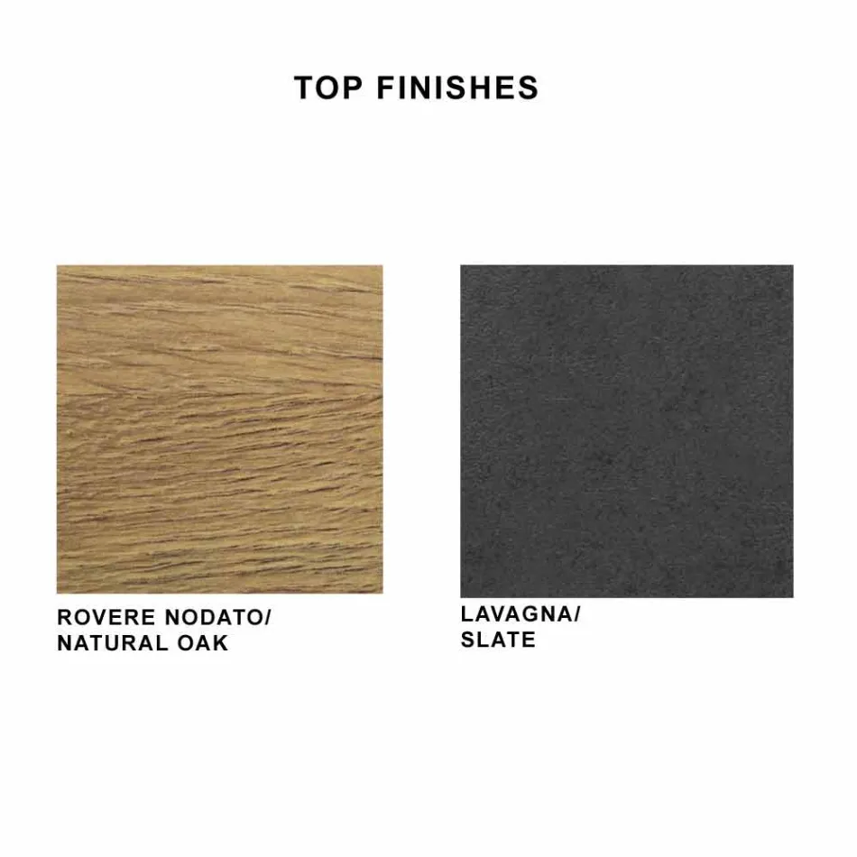 Tavolinë ngrënie në HPL Laminat dhe Fine Made in Italy Steel - Settimmio Viadurini