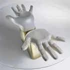 Tavolinë ngrënieje prej druri me majë qelqi, e bërë në Itali, Bartolo Viadurini