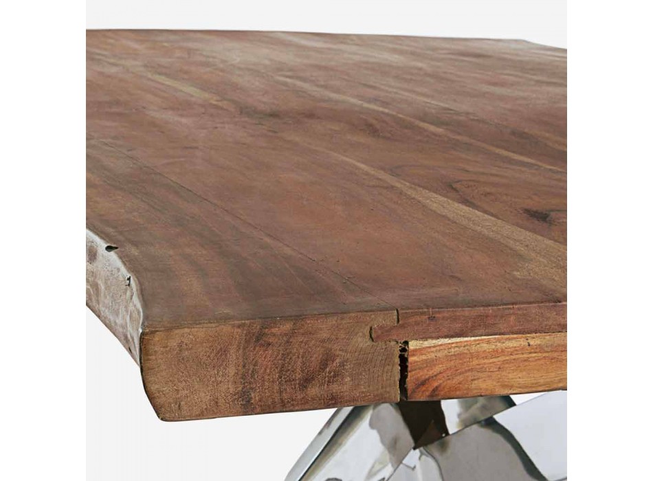 Tabela e darkës për dru dhe çelik inox Dizajn Homemotion - Kaily Viadurini