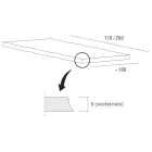 Tavolinë ngrënieje prej druri dhe alumini Prodhuar në Itali, Precious - Lingotto Viadurini