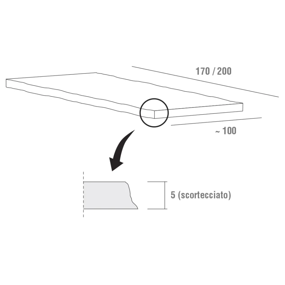 Tavolinë ngrënieje prej druri dhe alumini Prodhuar në Itali, Precious - Lingotto Viadurini