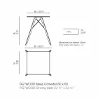 Dru me Dizajn Sheshi dhe Tavolinë Dining Hpl, 4 Copë - Faz Wood nga Vondom Viadurini