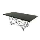 Tavolinë ngrënieje prej druri dhe çeliku të rimesuar Prodhuar në Itali - Ezzellino Viadurini