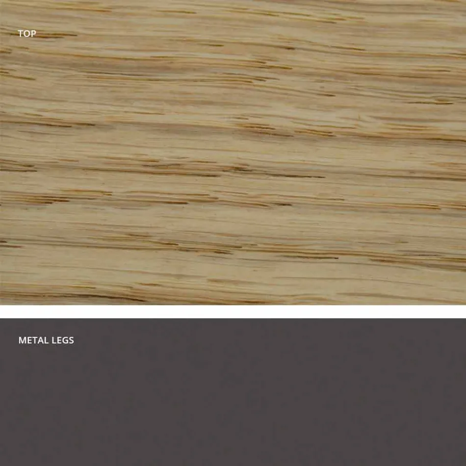 Tavolinë ngrënieje në dru të ngurtë modern të bërë në Itali, Mitia Viadurini