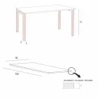 Tavolinë ngrënieje në Melamine dhe Metal të Pikturuar Prodhuar në Itali - Remigio Viadurini