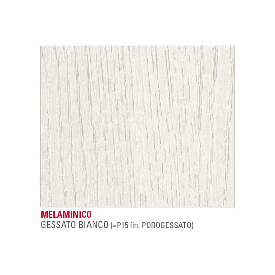 Tavolinë ngrënieje në Melamine dhe Metal të Pikturuar Prodhuar në Itali - Remigio Viadurini