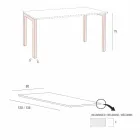 Tavolinë ngrënieje në Melamine dhe Metal të Pikturuar Prodhuar në Itali - Remigio Viadurini