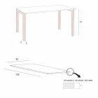 Tavolinë ngrënieje në Melamine dhe Metal të Pikturuar Prodhuar në Itali - Remigio Viadurini