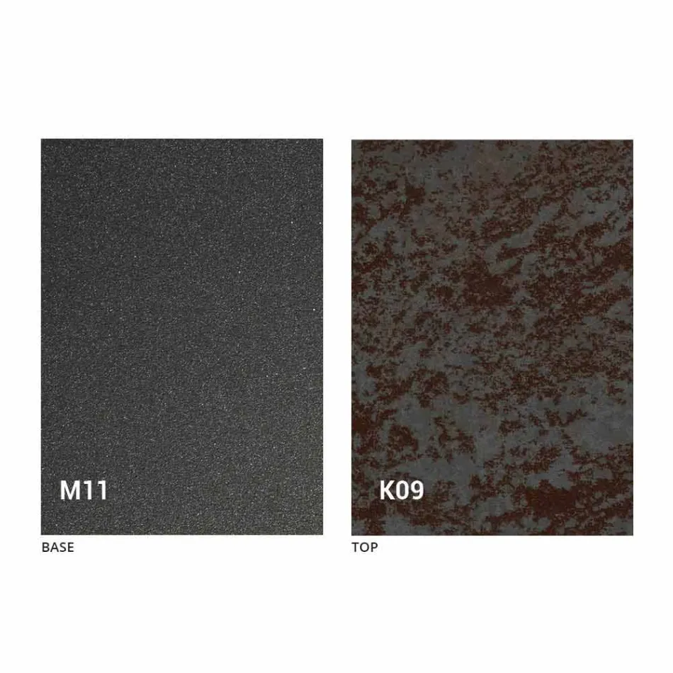 Tabela Ngrënie Metalike dhe Tepër Qeramike Prodhuar në Itali Dizajni - Anaconda Viadurini