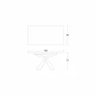 Tabela Ngrënie Metalike dhe Tepër Qeramike Prodhuar në Itali Dizajni - Anaconda Viadurini