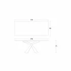 Tabela Ngrënie Metalike dhe Tepër Qeramike Prodhuar në Itali Dizajni - Anaconda Viadurini