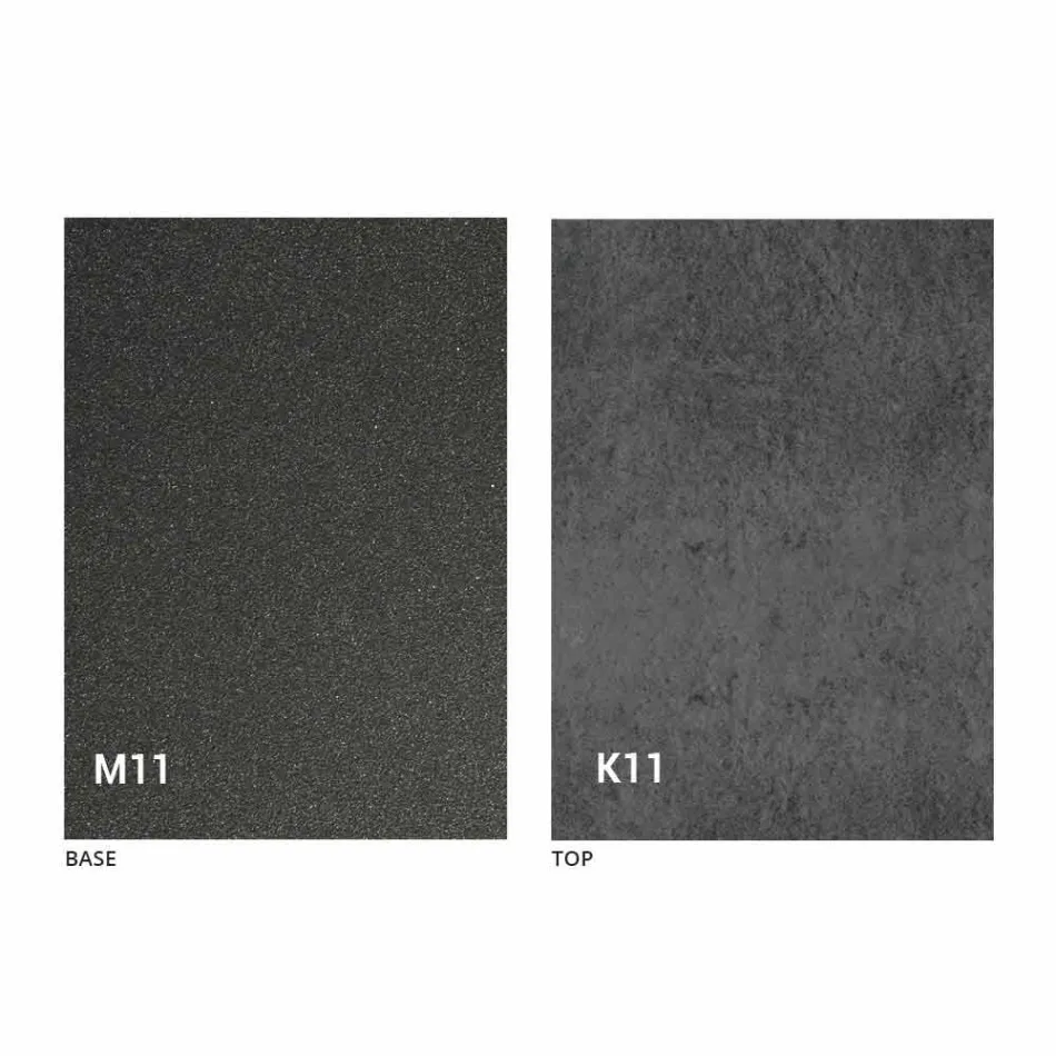 Tabela Ngrënie Metalike dhe Tepër Qeramike Prodhuar në Itali Dizajni - Anaconda Viadurini