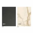 Tabela Ngrënie Metalike dhe Tepër Qeramike Prodhuar në Itali Dizajni - Anaconda Viadurini