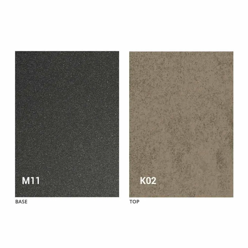 Tabela Ngrënie Metalike dhe Tepër Qeramike Prodhuar në Itali Dizajni - Anaconda Viadurini