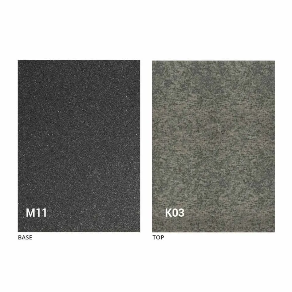 Tabela Ngrënie Metalike dhe Tepër Qeramike Prodhuar në Itali Dizajni - Anaconda Viadurini