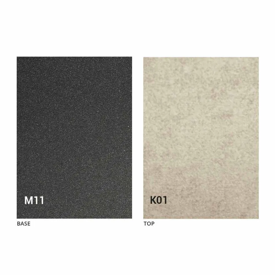 Tabela Ngrënie Metalike dhe Tepër Qeramike Prodhuar në Itali Dizajni - Anaconda Viadurini