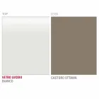 Tavolinë ngrënieje në gotë të bardhë dhe metal të lyer të prodhuar në Itali - karficë zbukurimi Viadurini