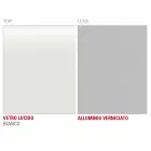 Tavolinë ngrënieje në gotë të bardhë dhe metal të lyer të prodhuar në Itali - karficë zbukurimi Viadurini