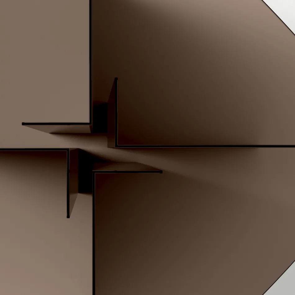 Tavolinë ngrënie e qelqit me majë drejtkëndëshe Prodhuar në Itali - Charles Viadurini