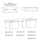 Tavolinë ngrënie e qelqit me majë drejtkëndëshe Prodhuar në Itali - Charles Viadurini