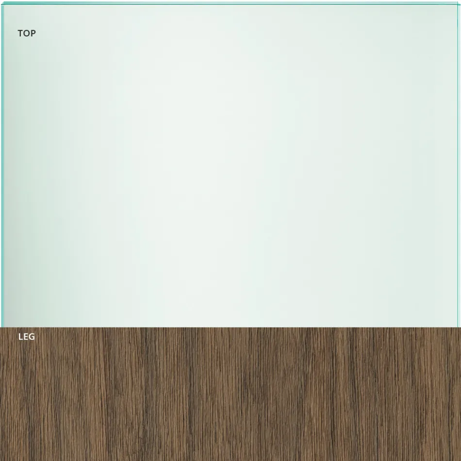 Tavolinë ngrënieje në gotë dhe këmbë në lisi ose arrë Canaletto - Aschio Viadurini