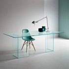 Dizajnoni tryezën e darkës në xham ekstraklear 8 Dimensionet - Pollinare Viadurini