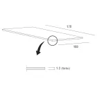 Tavolinë ngrënieje prej xhami dhe metali të temperuar luksoze e prodhuar në Itali - Carlino Viadurini
