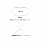 Tavolina e ngrënies moderne e Clark në fund të lisit MDx 100x200cm të bardhë Viadurini