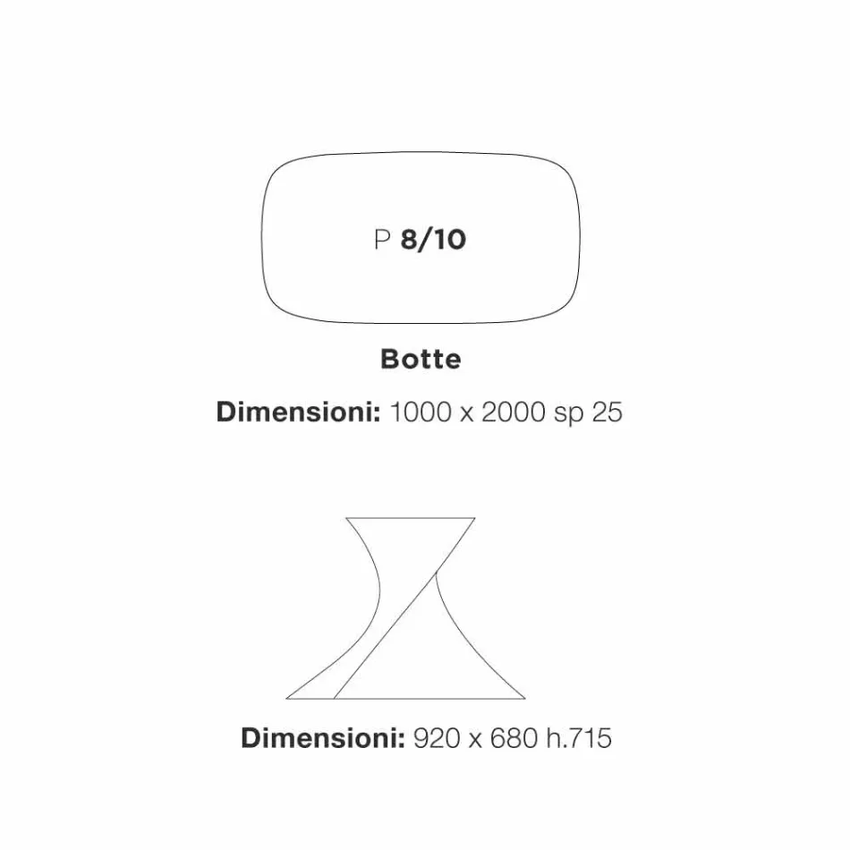 Tavolina e ngrënies moderne e Clark në fund të lisit MDx 100x200cm të bardhë Viadurini