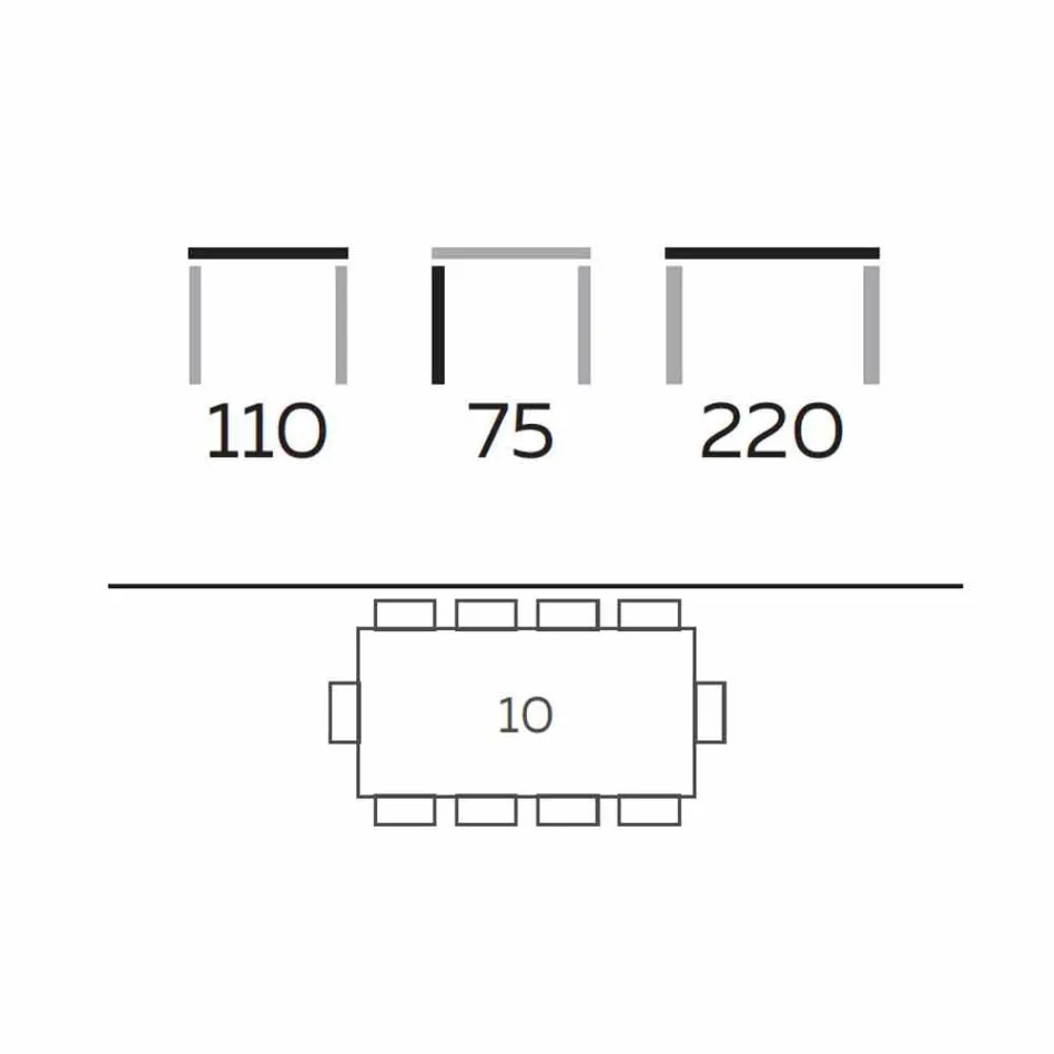 Tabela Moderne e Darkës në Gres dhe Druri i Hirit i Prodhuar në Itali - Croma Viadurini