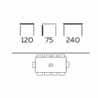 Tabela Moderne e Darkës në Gres dhe Druri i Hirit i Prodhuar në Itali - Croma Viadurini